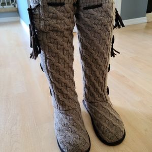 Muk Luks slipper boots.